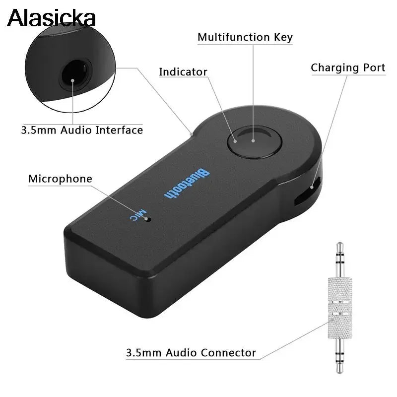 BT350 Bluetooth 5.0 2-in-1 AUX Receiver Transmitter Adapter Bluetooth Audio Adapter Babs