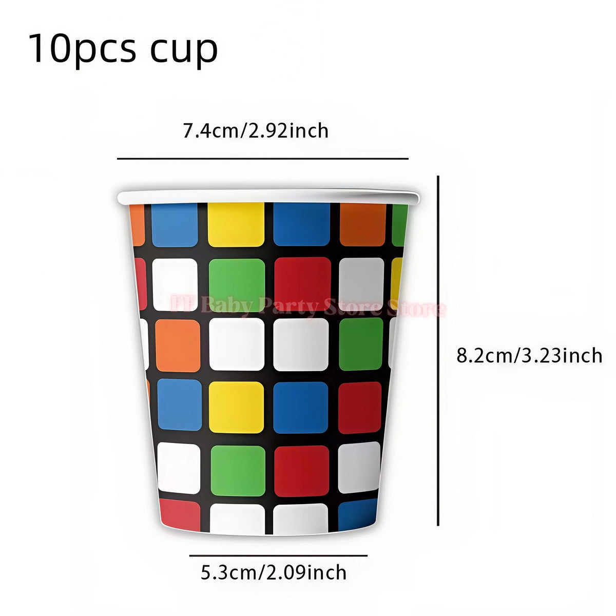 Building Blocks Birthday Party Kit – Plates, Cups, Balloons Party Tableware Kit Babs 10pcs Cups