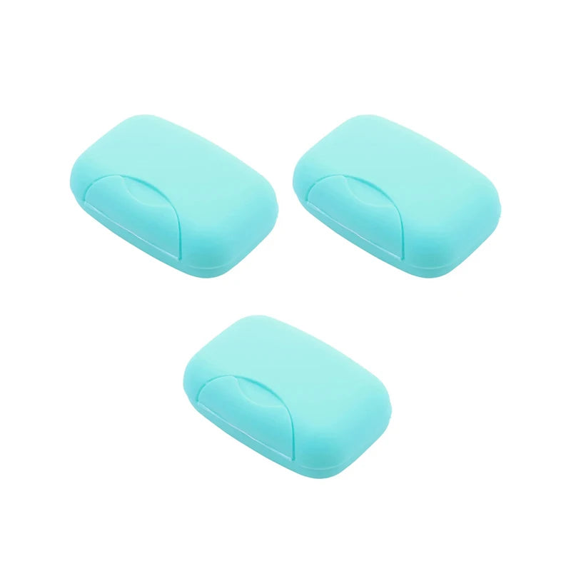 Portable Travel Soap Box with Lid – S/L Candy Color Holder Travel Soap Box Babs 3pcs Blue L