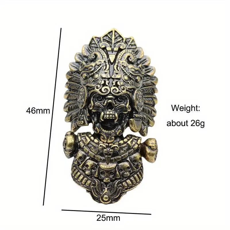 Chief Skull Brass Buckle EDC Paracord Bracelet Clasp Paracord Bracelet Clasp Babs