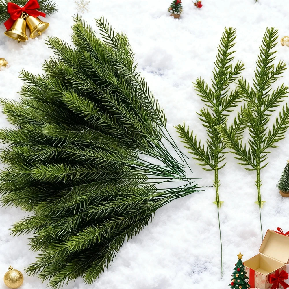 40/80 Pcs Artificial Pine Branches – Christmas & Holiday Decor Artificial Pine Branches Babs