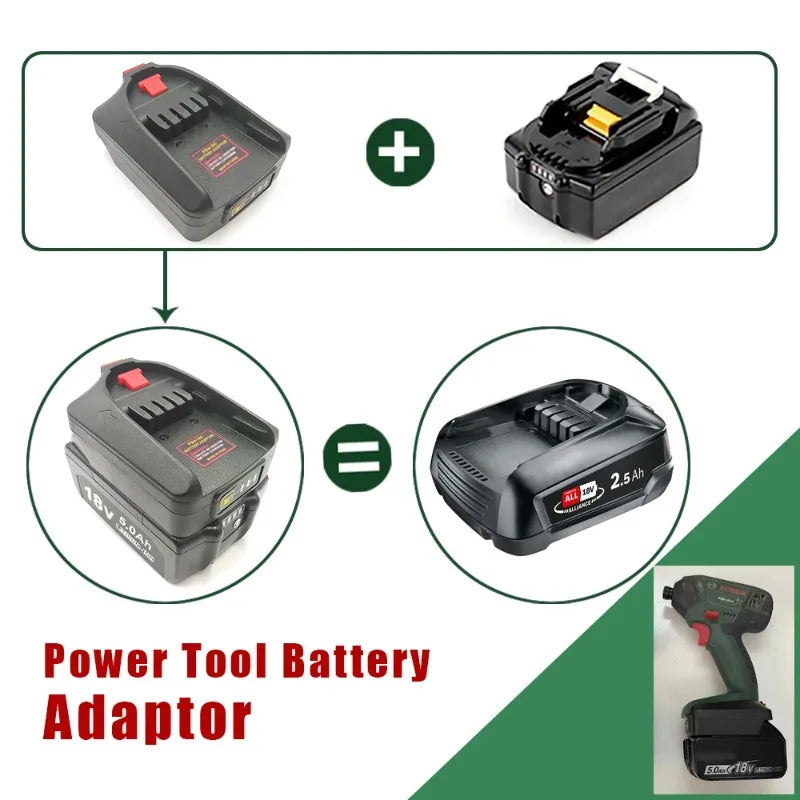 Makita BL 18V to Bosch PBA 18V Battery Adapter Converter Battery Adapter Converter Babs