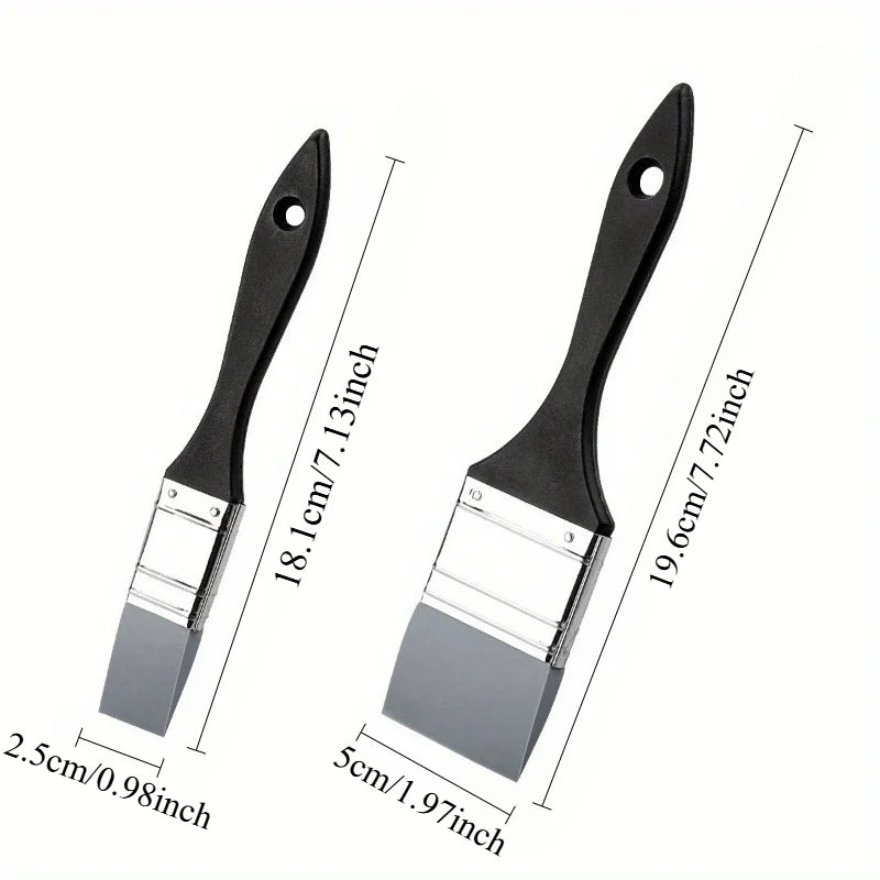 2pcs Large Flat Paint Brushes – Soft Flexible Acrylic Color Shapers Flat Paint Brush Set Babs