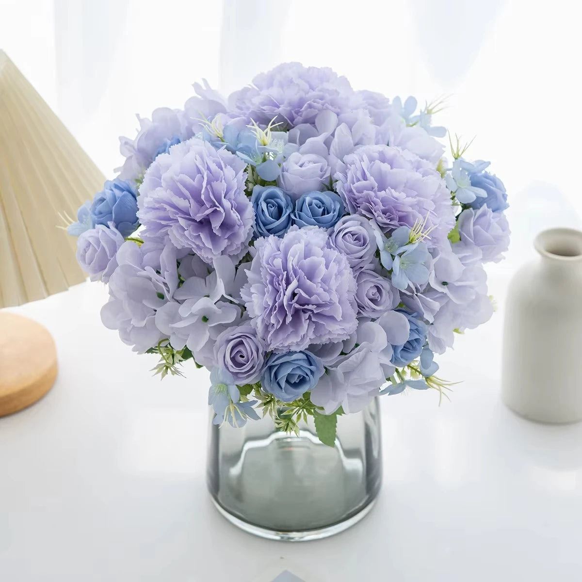 Artificial Silk Carnation Rose Bouquet – Wedding & Home Decor Artificial Flower Bouquet Babs