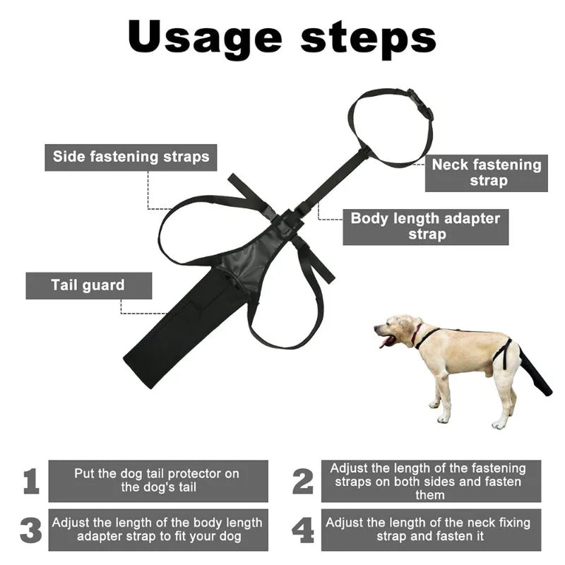 Dog Tail Protector – Adjustable Oxford Cloth Guard Cover Dog Tail Guard Babs