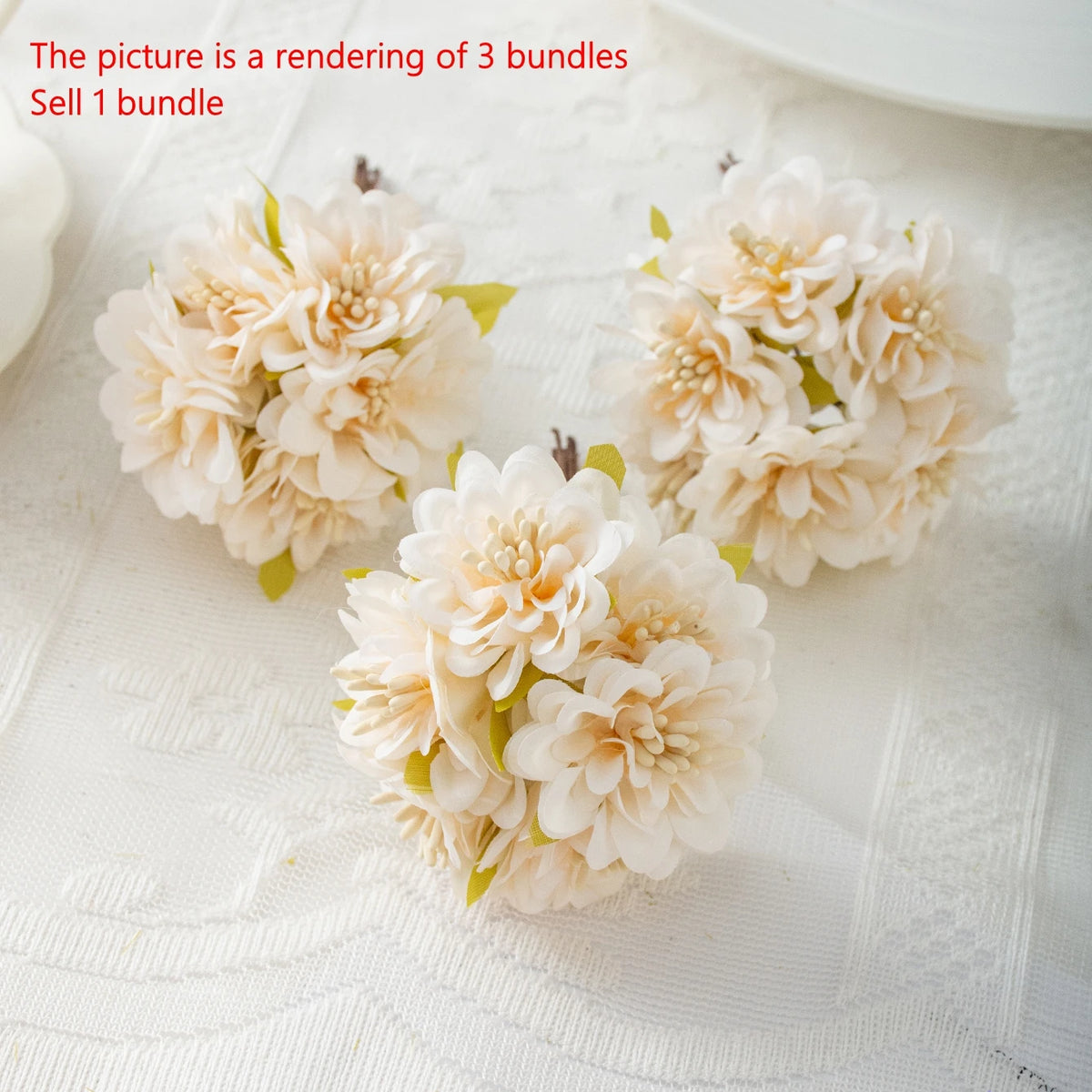 Silk Rose Artificial Flower Mini Bouquet – Wedding & Home Decor Artificial Flower Bouquet Babs color-9 3 pcs