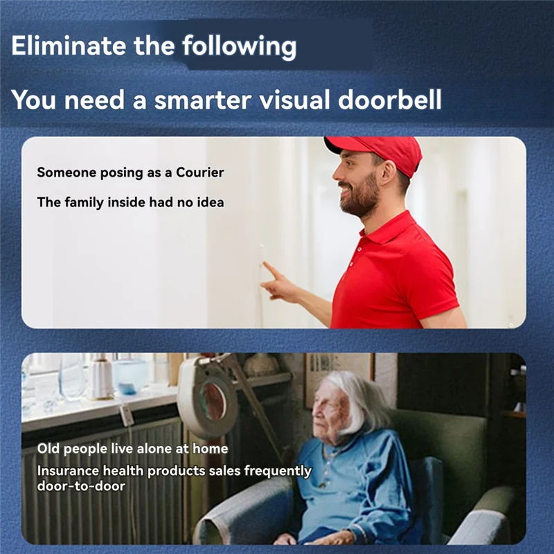 WiFi Video Doorbell 2MP Camera, PIR Motion & Night Vision WiFi Video Doorbell Babs
