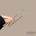 U-Shaped Metal Hair Fork Sticks | Gold Silver Black Alloy Hair Fork Sticks Babs 12.5cmB