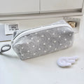 Korean Polka Dot Cosmetic Bag – Large Makeup Organizer Pouch Cosmetic Organizer Bag Babs Gray