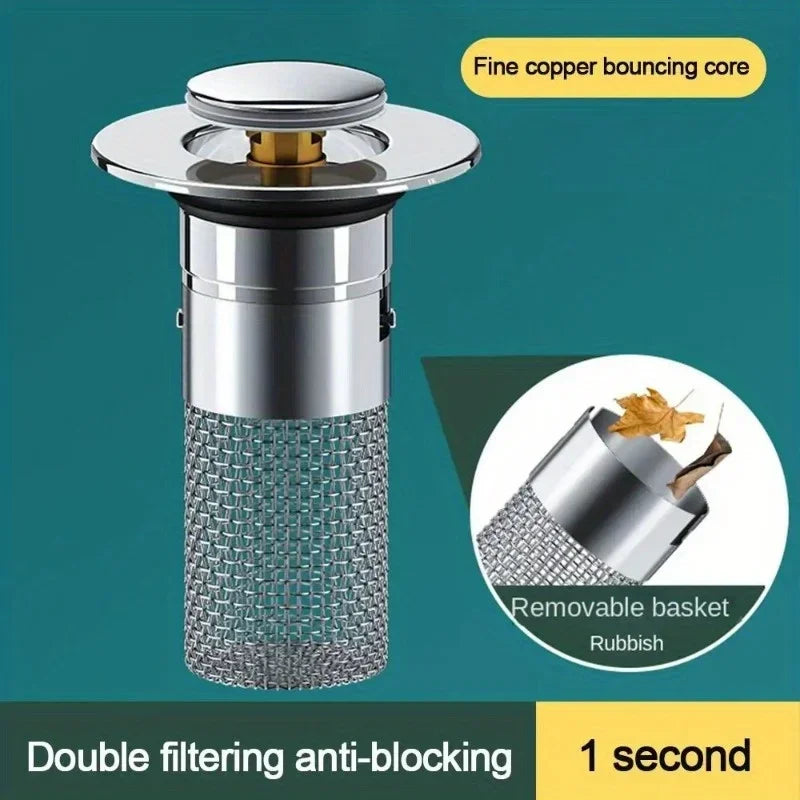 Pop-Up Drain Stopper & Hair Catcher for Sink & Shower Drain Stopper Strainer Babs