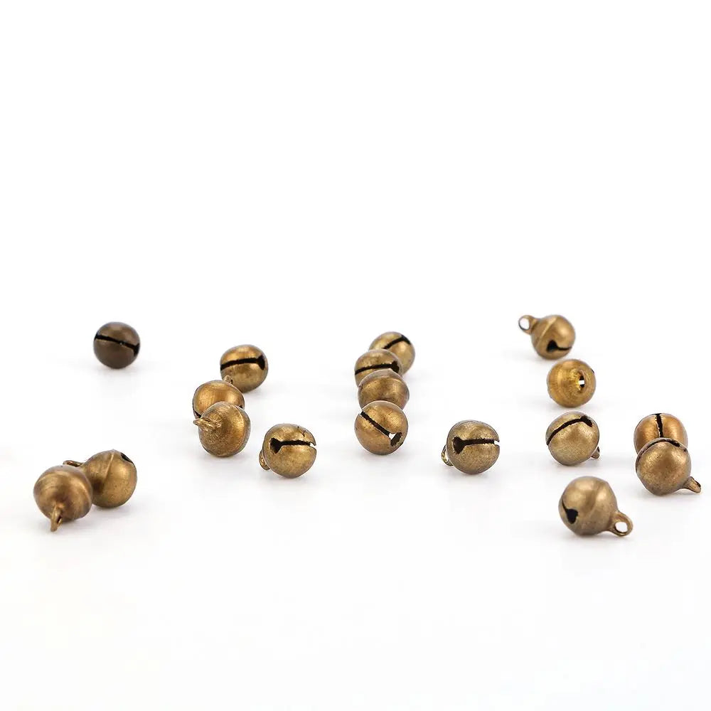 100Pcs Retro Bronze Copper Bell Beads – Christmas DIY Crafts DIY Craft Beads Babs