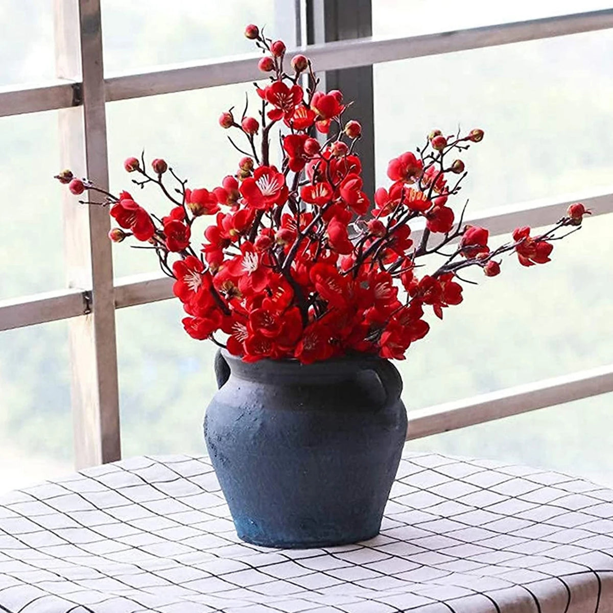 Silk Plum Blossom Peach Branch Artificial Flowers – Décor & Wedding Artificial Silk Flowers Babs