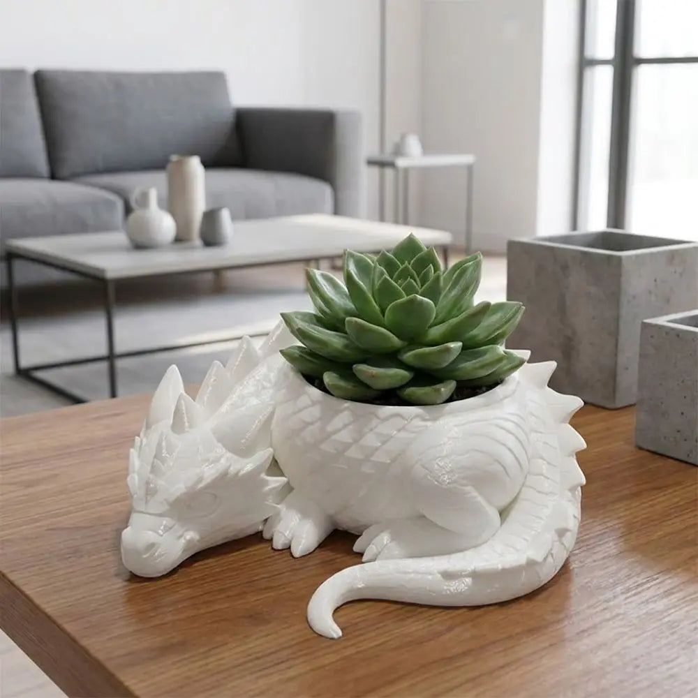 3D Dragon Shaped Plant Pot – Fun Plastic Flower Pot Novelty Plant Pot Babs