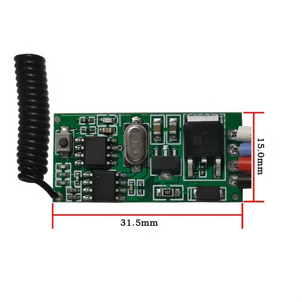 433MHz RF Wireless Relay Receiver & Remote Switch DC 3.6V–24V RF Relay Receiver Babs