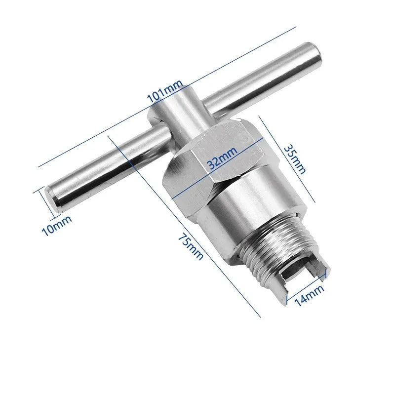 T-Type Valve Core Remover Wrench for Faucet & Pipe Repair Plumbing Wrench Tool Babs