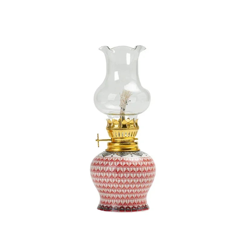Ceramic Retro Oil Butter Lamp – Buddha & Tea Room Décor Light Decorative Oil Lamp Babs A