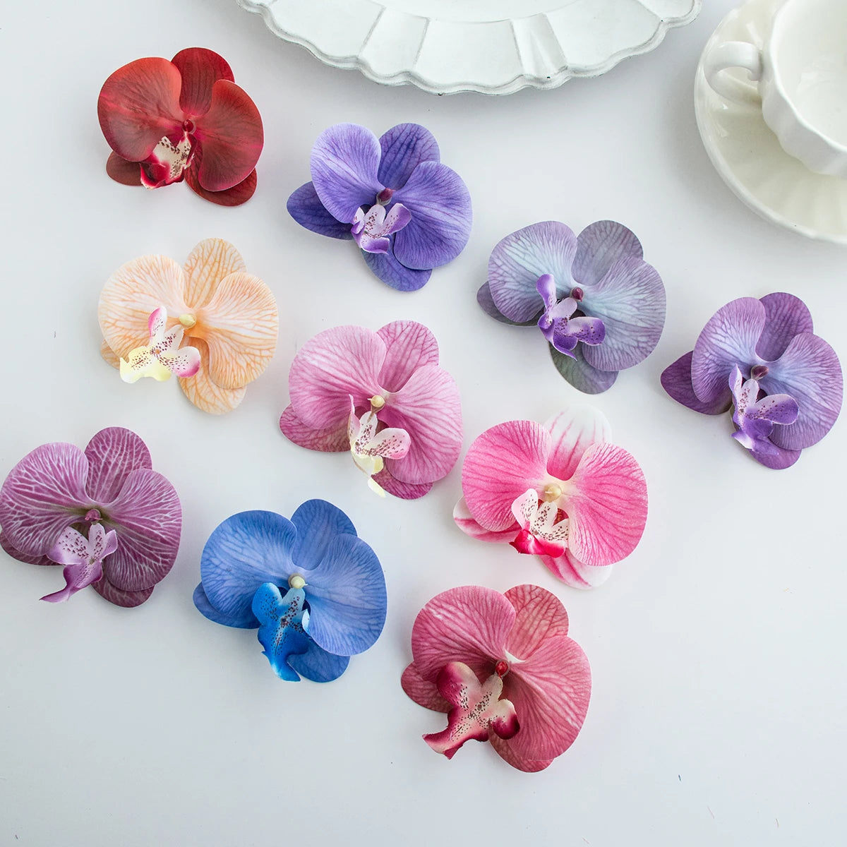 Thai Butterfly Orchid Artificial Silk Flowers – 20 or 50 Pcs Artificial Silk Flowers Babs mix 20pieces