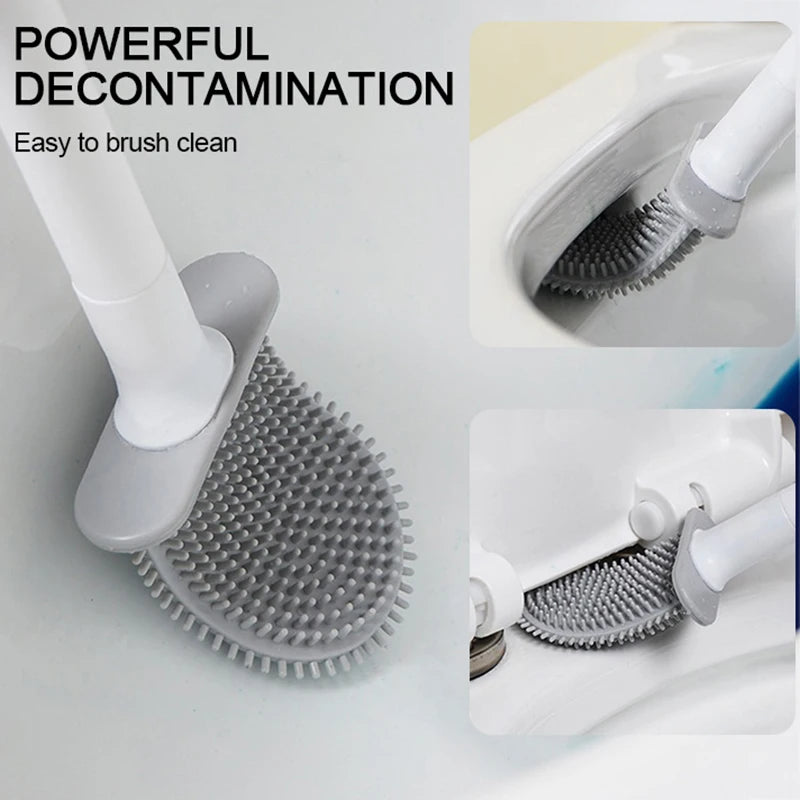 Silicone Wall-Mounted Toilet Brush Set – Quick-Dry & Hygienic Toilet Brush Set Babs