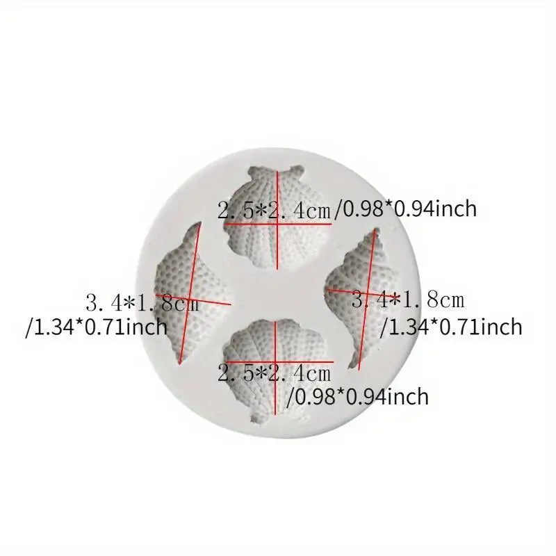 Shell Conch Silicone Mold for Fondant & Resin DIY Crafts Silicone Craft Mold Babs