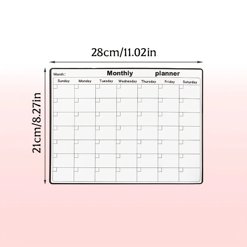 Magnetic Whiteboard Calendar Sticker – Weekly & Monthly Planner Whiteboard Planner Sticker Babs