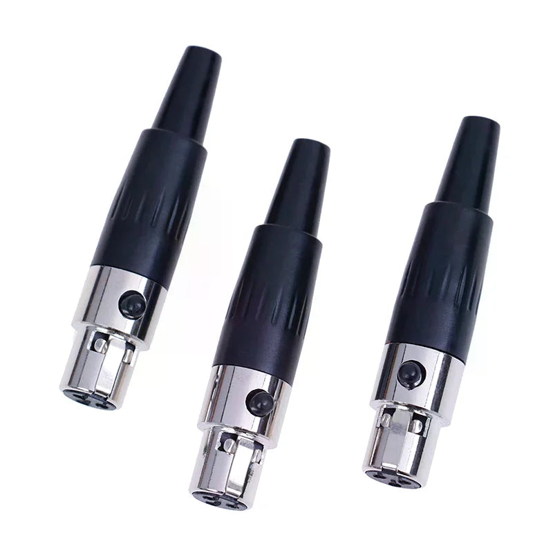 XLR 3-Pin Female Mini TA3F Mic Connector for Audio Equipment Audio Connector Babs