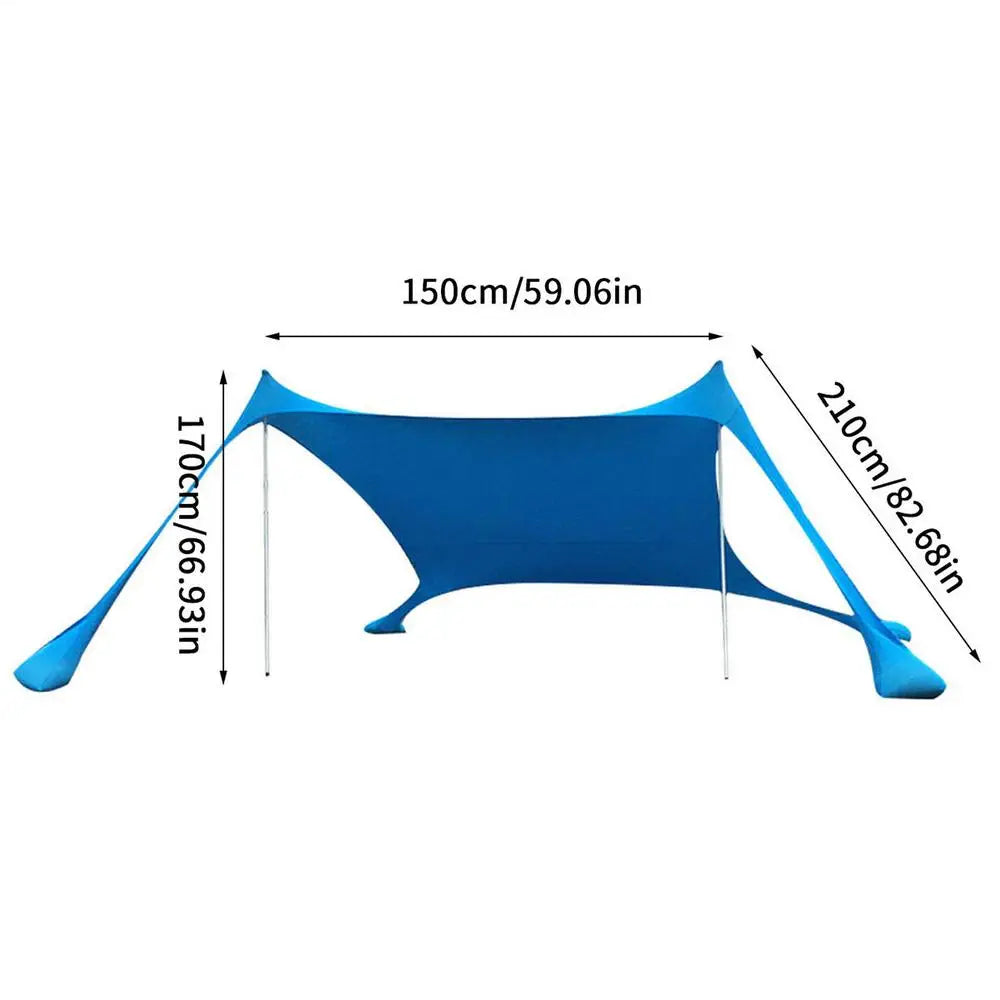 Pop-Up Beach Canopy Tent | 98% UV Protection, 1–3 Person Beach Canopy Tent Babs Blue