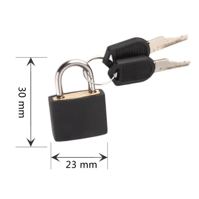 Mini Steel Keyed Padlock – Travel Luggage & Diary Lock, 2 Keys Keyed Padlock Babs