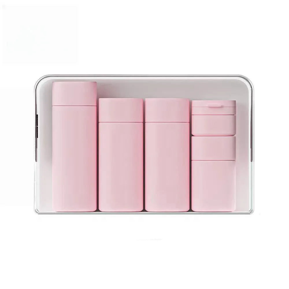 Silicone Travel Bottles Set – Refillable Squeeze Containers Travel Bottle Set Babs Pink