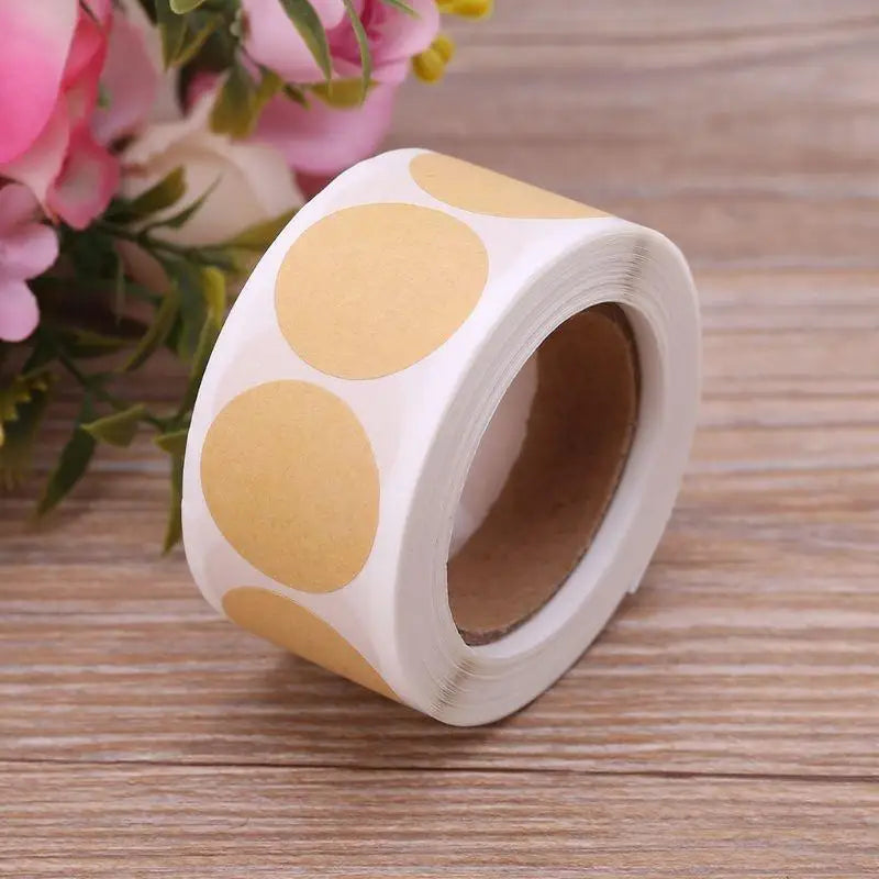 500pcs Kraft Paper Circle Labels – Vintage DIY Gift Stickers Craft Label Stickers Babs