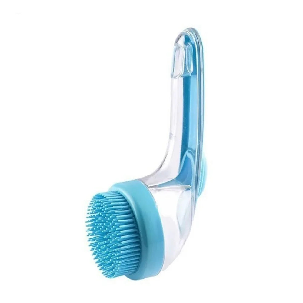 2-in-1 Pet Bath Brush | Silicone Dog Wash & Hair Removal Comb Pet Grooming Brush Babs Blue