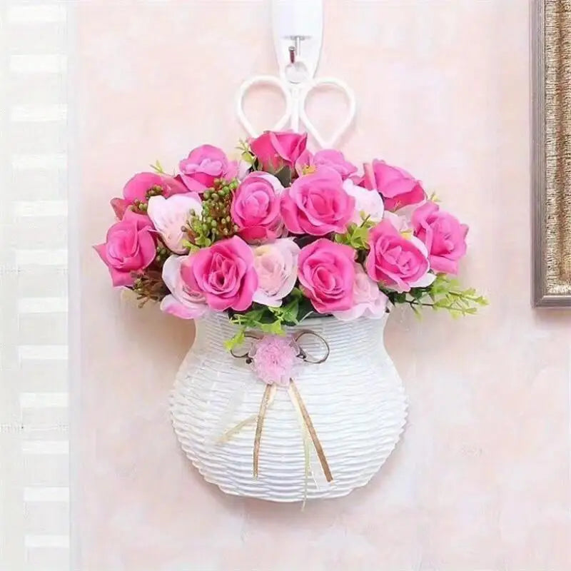 Hanging Rattan Wall Planter Basket | DIY Home Decor Vase Wall Hanging Planter Babs