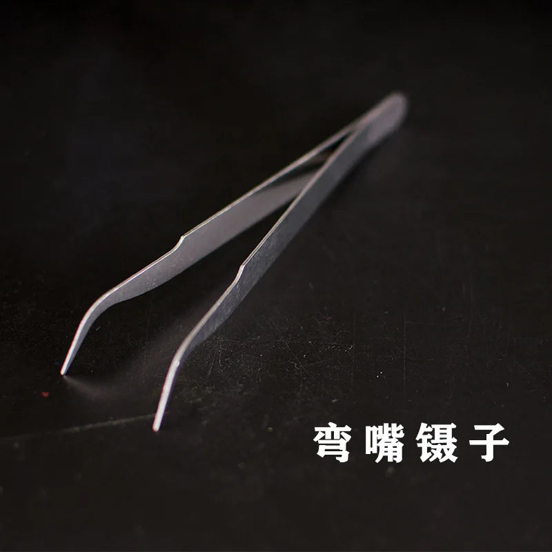 Stainless Steel Flat Head Tweezers – Nail Art & Brow Shaping Nail Art Tweezers Babs