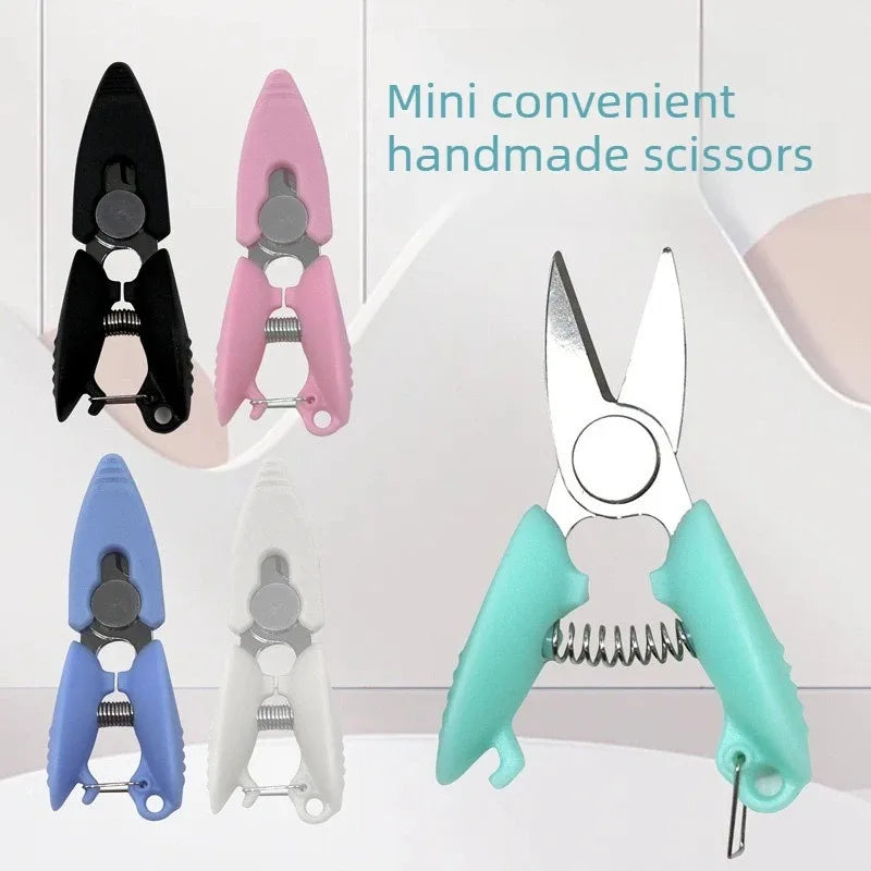 Mini Spring Thread Cutter – Portable Stainless Steel Pocket Scissors Embroidery Scissors Babs