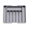 Expandable Cutlery Tray – Adjustable Kitchen Drawer Organizer Drawer Organizer Tray Babs Gray