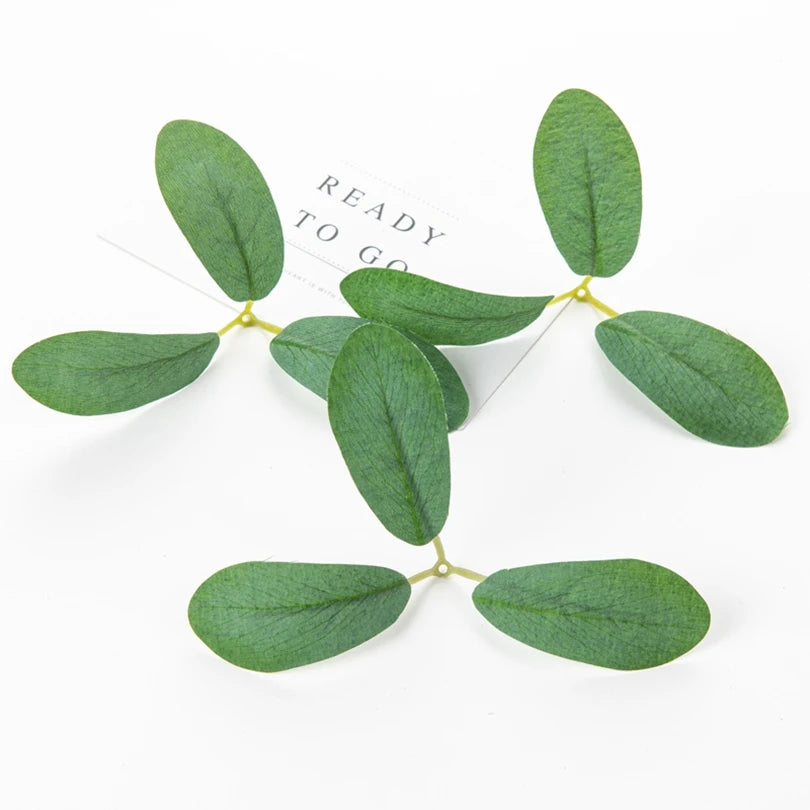 50Pcs Artificial Silk Rose Leaves – Wedding, Home & DIY Décor Artificial Silk Leaves Babs green 50pieces
