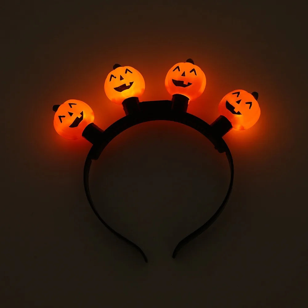 LED Halloween Headband – Glowing Pumpkin Skull Eyeball Costume LED Costume Headband Babs 1