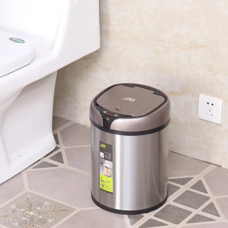 Automatic Sensor Stainless Steel Trash Can – Large Capacity Sensor Trash Can Babs