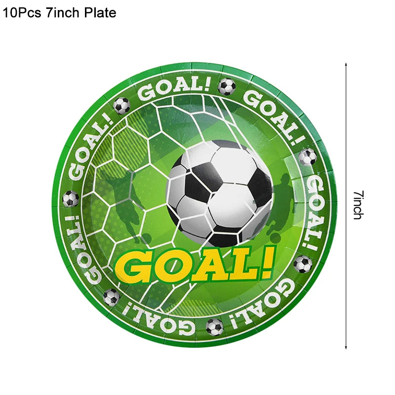 Soccer Party Disposable Tableware Set – Plates, Cups & More Party Tableware Set Babs 10pcs 7inch plate