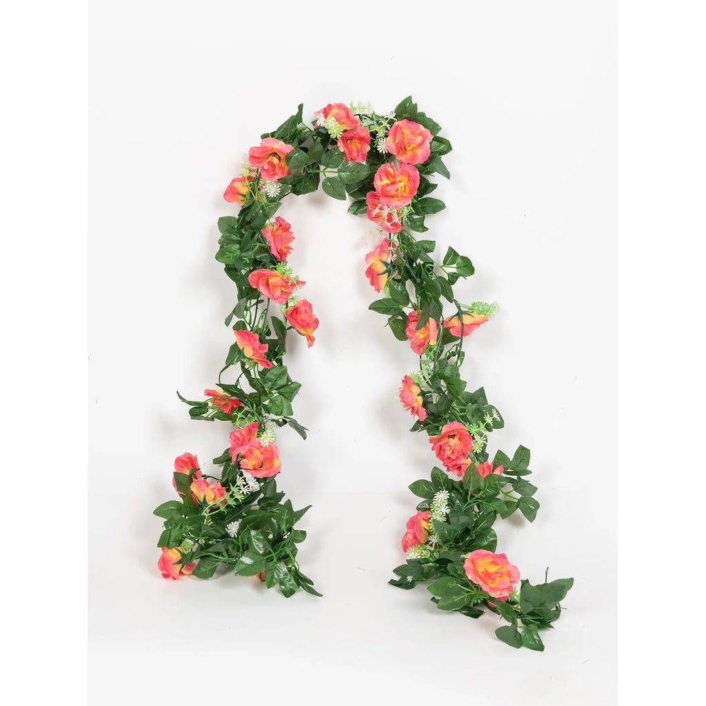 2-Pc Artificial Rose Wreath – Wedding, Garden & Home Wall Décor Artificial Flower Wreath Babs