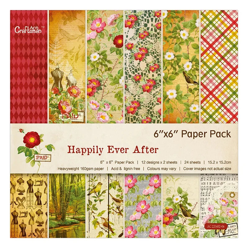 Christmas Vintage Scrapbook Paper Pad 6x6 – 24 Single-Sided Sheets Scrapbook Paper Pad Babs 3