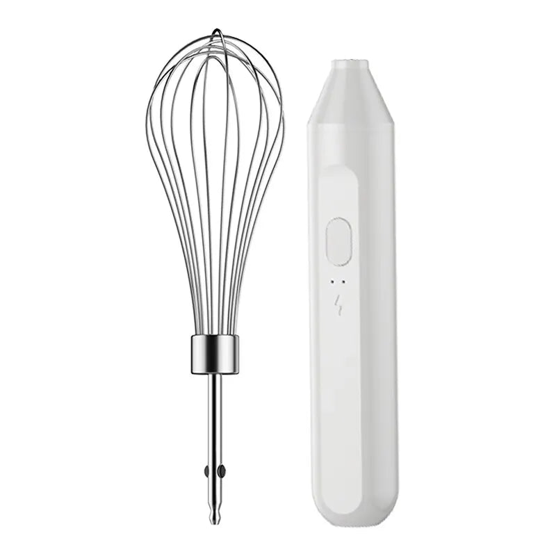 Electric Handheld Milk Frother & Egg Beater – USB Rechargeable Milk Frother Babs WHITE