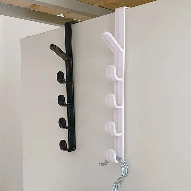 No-Drill Over-Door Hook Rack for Clothes, Bags & Hats Over-Door Hook Rack Babs