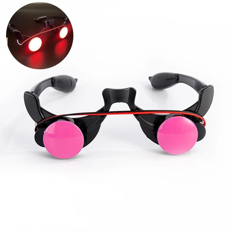LED Glow Glasses – Demon Devil Clown Cosplay Party Prop LED Party Glasses Babs