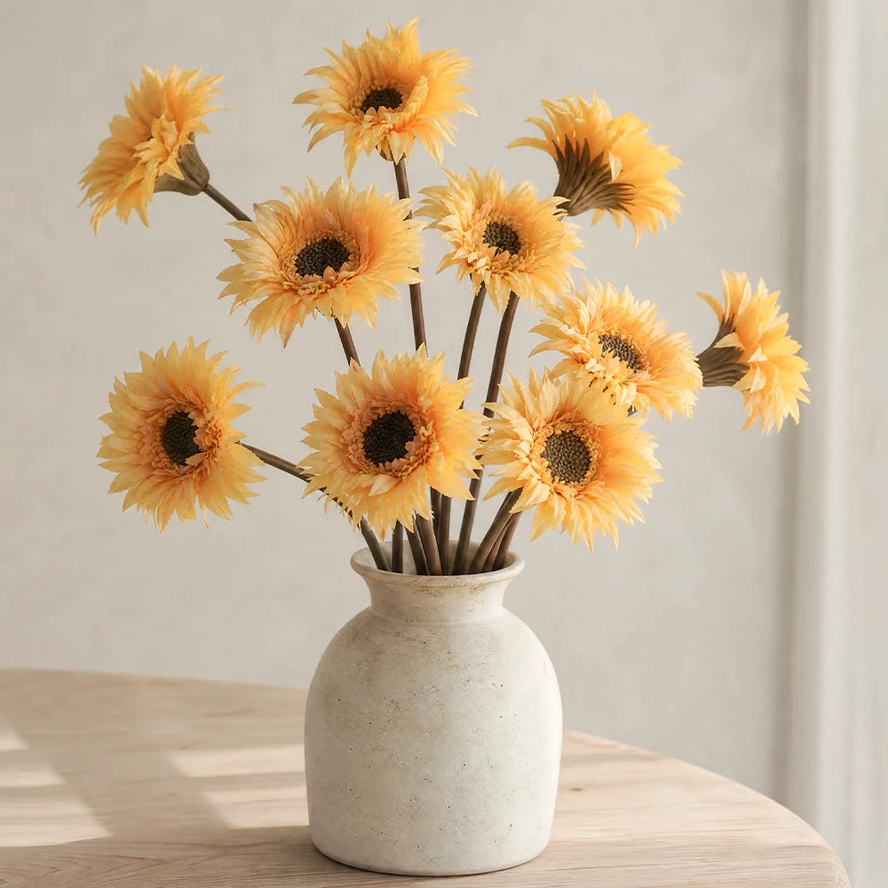 5Pcs Gerbera Daisy Silk Artificial Flowers 25CM – Wedding & Décor Artificial Silk Flowers Babs