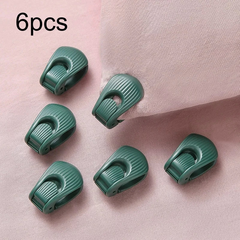 6-Pack Duvet Cover Clips – Anti-Slip Quilt Fastener Grippers Bedding Clips Babs Green-6pcs