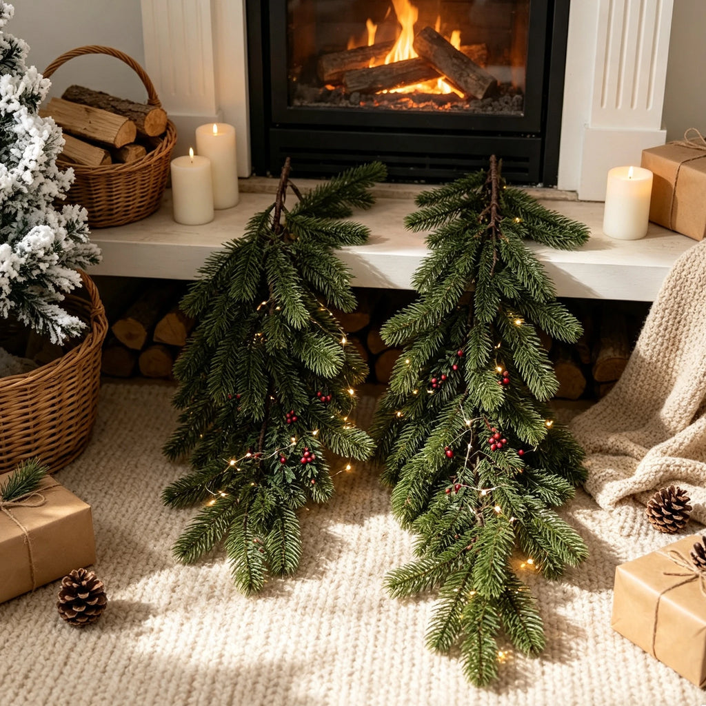 Artificial Pine Needle Vine Christmas Hanging Decor 1-2pcs Artificial Vine Decor Babs