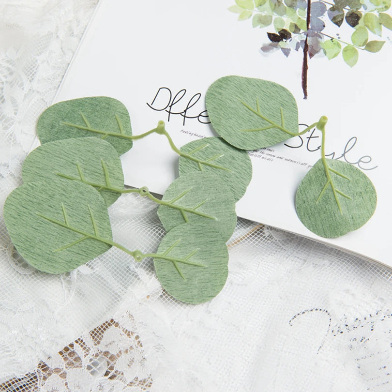 50/100Pcs Silk Eucalyptus Rose Leaves UV-Protected Artificial Decor Artificial Decorative Leaves Babs