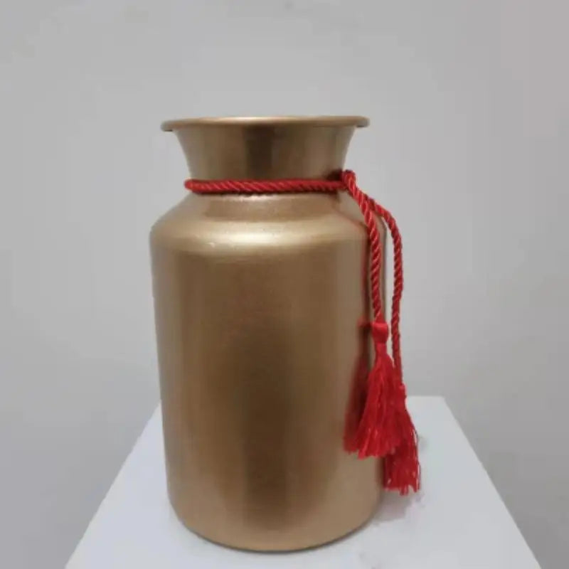 Modern Gold Iron Metal Vase – Minimalist Desktop Decor Decorative Metal Vase Babs