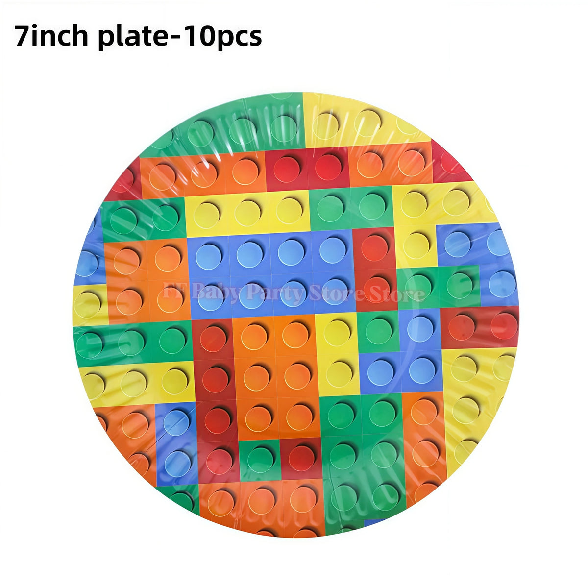 Building Blocks Birthday Party Kit – Plates, Cups, Balloons