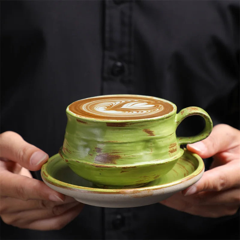 Creative Ceramic Coffee Cup & Saucer Set | Porcelain Mug Ceramic Cup & Saucer Babs